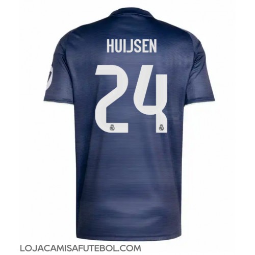Camisa de Futebol Real Madrid Dean Huijsen #24 Equipamento Secundário 2025-26 Manga Curta